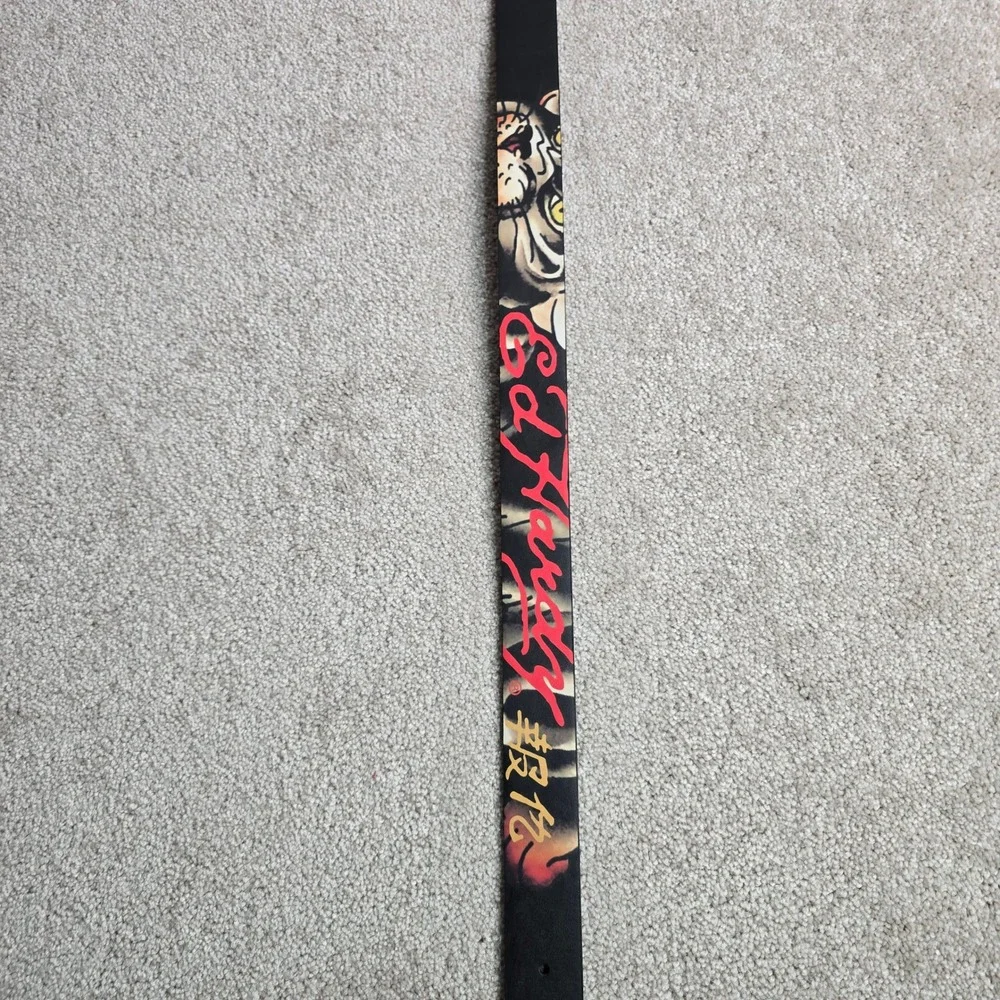Ed Hardy Mens Reversible Belt Black Grey Tiger Skull Tattoo Art EH-BE16036AQ 40